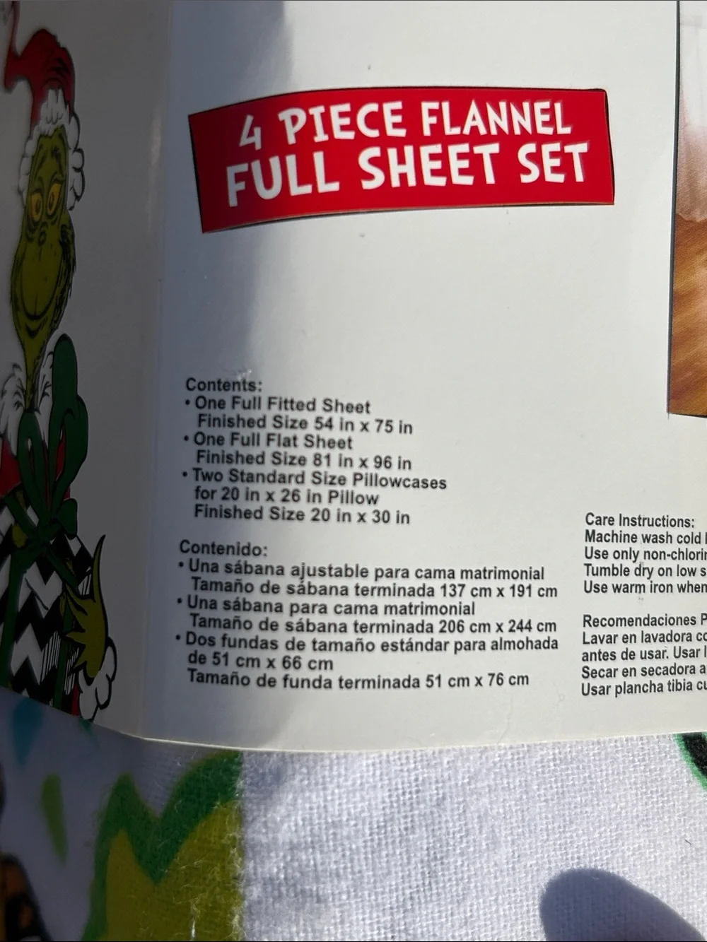 Grinch Flannel Sheet Set